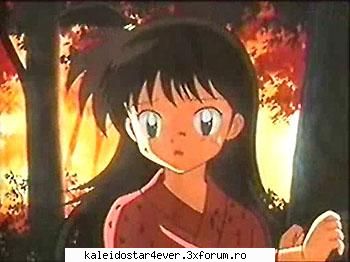 rin - biata rin,satul ei i-a fost ravasit de lupi - Inuyasha